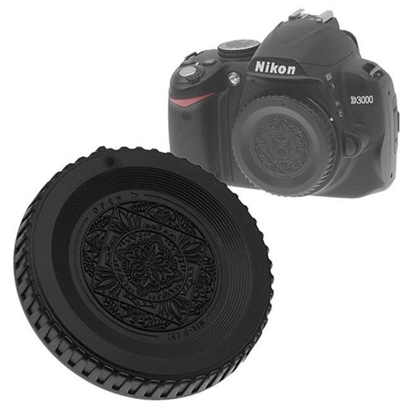Fotodiox Cap-Body-Nikon-Black Designer Body Cap for All Nikon F SLR & DSLR Camera Cap-Body-Nikon-Black - main